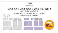 GAZ-AA / GAZ-AAA / GAZ-42 / AS-1 (MILITARY WHEELS) - (DOUBLE SIDED MASKS)