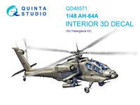 AH-64 A Apache - 3D-Printed & Coloured Interior on Decal Paper (for Hasegawa Kits) - Image 1
