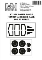 Gotha P.60 C/D canopy airbrush mask for AZ Model