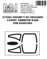 Vought F-8E Crusader canopy airbrush mask HASEGAWA - Image 1