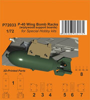 P-40 Wing Bomb Racks (With Plywood Support Boards) (For Special Hobby) - Image 1