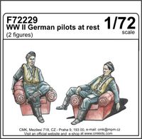 WW II German pilots at rest (2 fig) 1/72