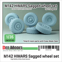 M142 HIMARS (High Mobility Artillery Rocket System) - Sagged Wheel Set (For Trumpeter) (Retooled DW35112) - Image 1