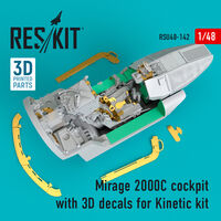 Mirage 2000C cockpit with 3D decals for Kinetic kit