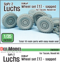 German Luchs 8X8 Dunlxp Sagged Wheel set-1 (for Takom/Revell 1/35) - Image 1