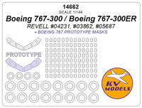 Boeing 767-300 / Boeing 767-300ER (REVELL #04231, #03862, #05687) + Boeing 767 prototype mask and wheels masks - Image 1