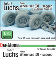 German Luchs 8X8 Pirxlli Sagged Wheel set-3 (for Tacom/Revell 1/35) - Image 1