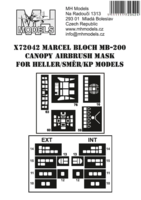 Marcel Bloch MB-200 canopy airbrush mask