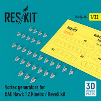 Vortex generators for BAE Hawk T.2 Kinetic / Revell kit